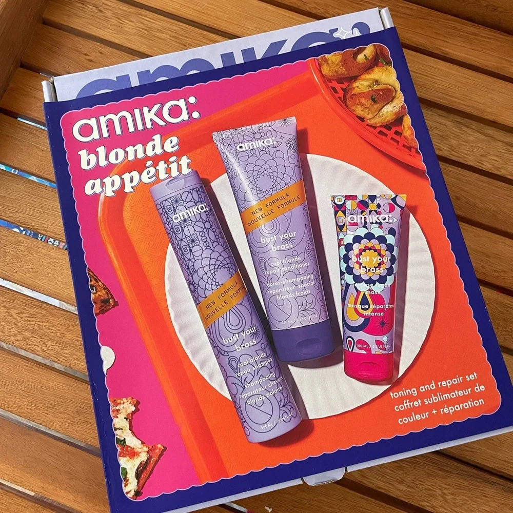 amika Blonde Appétit Trio in Purple, Pink & Orange - Picture 2 of 2
